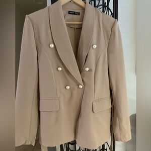 Shein blazer with removable tie